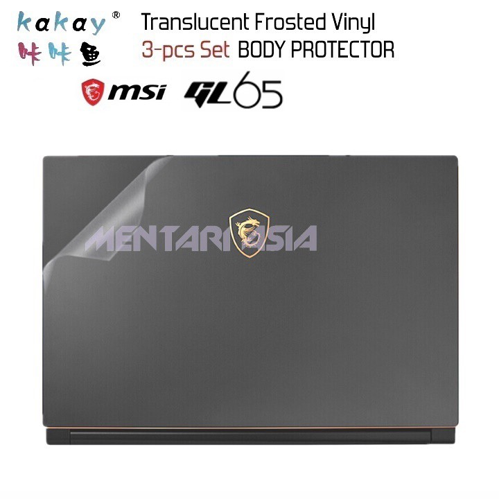 Body Protector MSI GL65 - KAKAY MATTE Translucent Vinyl