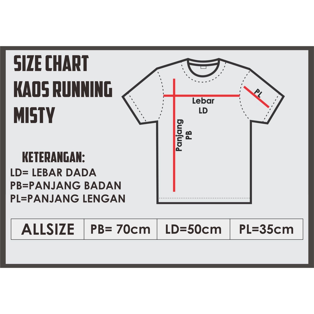 Kao Misty Polos / Atasan Running Misty Pria [Abu Tua]