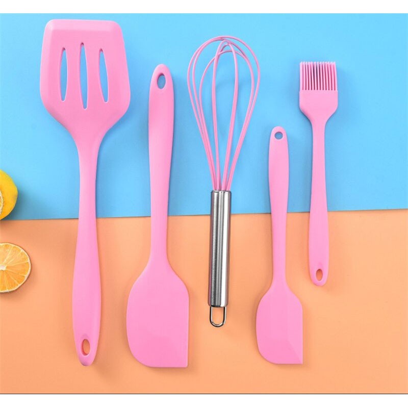 ALAT MASAK SPATULA SET 5 PCS SILIKON SUTIL KITCHEN UTENSIL TAHAN PANAS