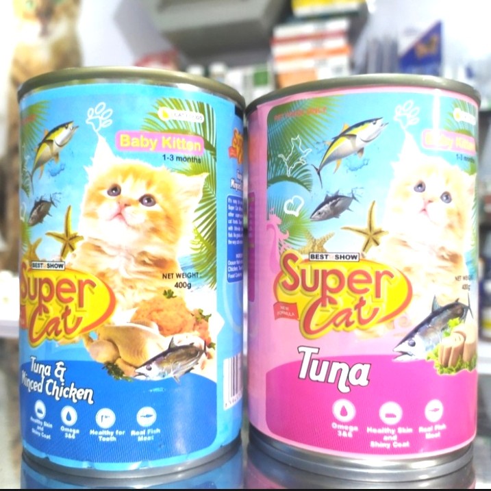 ( 12 KALENG ) - SUPERCAT KALENG BABY 400 GR/SUPER CAT BABY KITTEN 400 GR ALL RASA