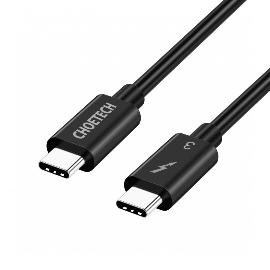 Type-c to Usb-c Thunderbolt 3 cable choetech 70cm sync data-charge-display 40Gbps UHD 5k 4k 60hz 100w a3007 a-3007