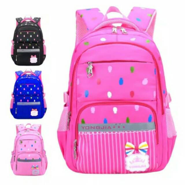 RULLY68 _Tas Sekolah / motip Nanas /Tas Ransel SD TK SMP