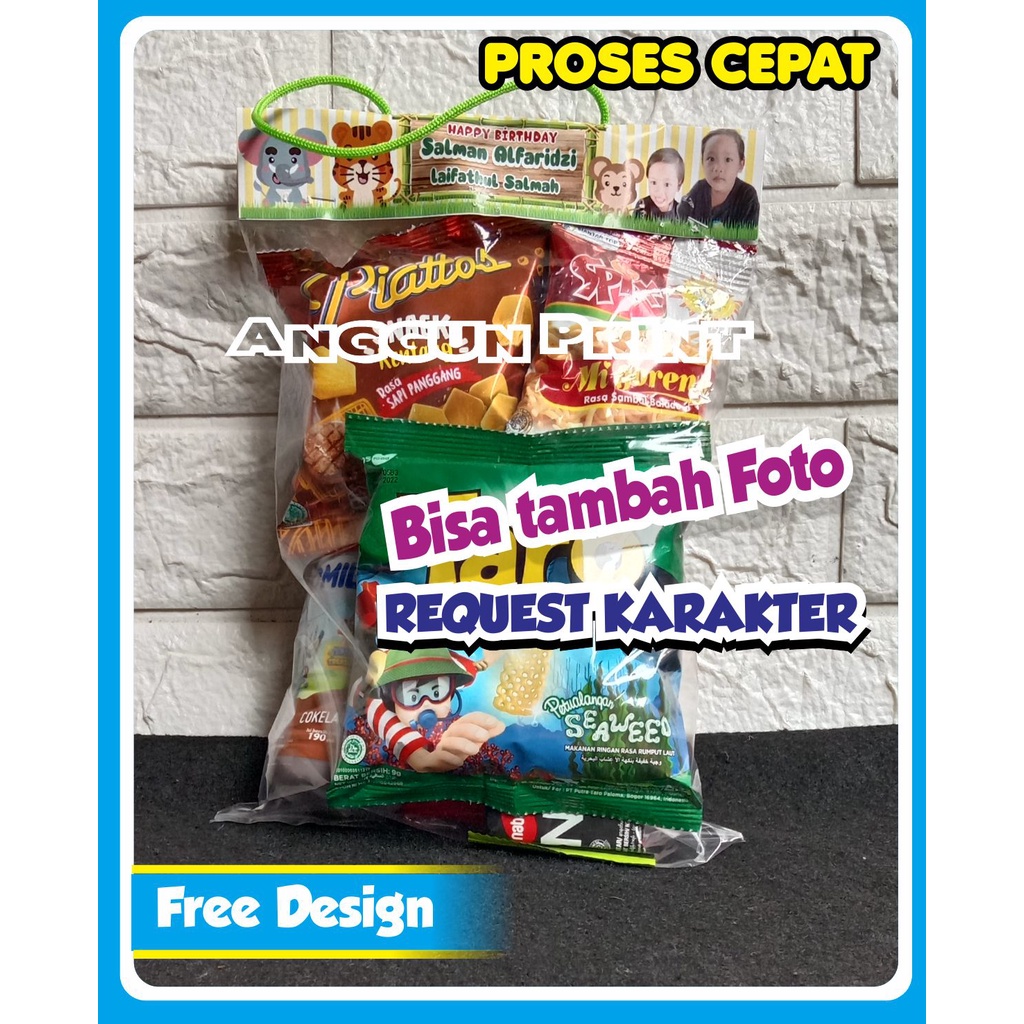 

plastik ulang tahun bingkisan snack plastik ulang tahun anak karakter murah ultah snack goodie bag