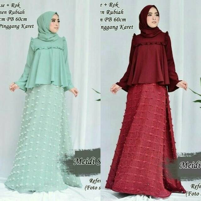 Setelan Blouse dan Rok Rubiah
