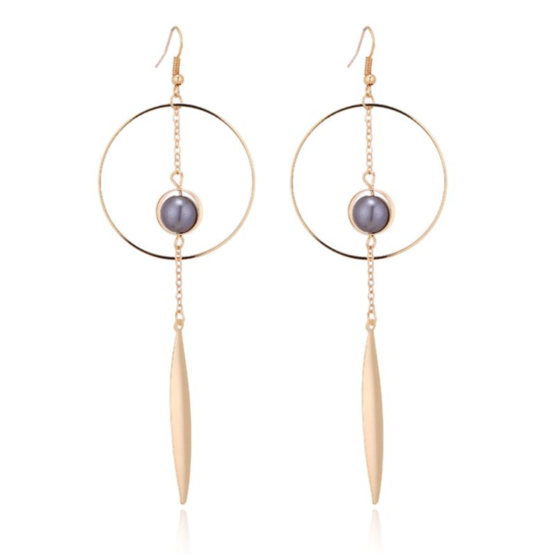 SIY  Jewelry Earrings Geometric Circle Round Fashion Women Charms Girls Decoration Dangle Drop Alloy Pendant Gifts Chain Statement