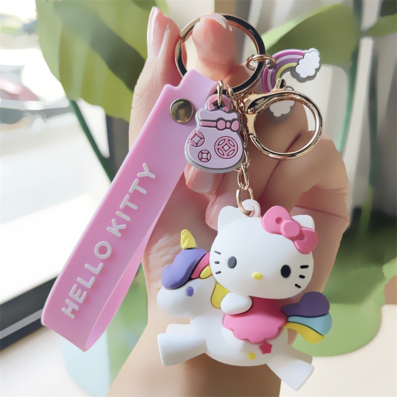 Sanrio Gantungan Kunci / Tas / Handphone Bentuk Hello Kitty / Melody / Cinnamon