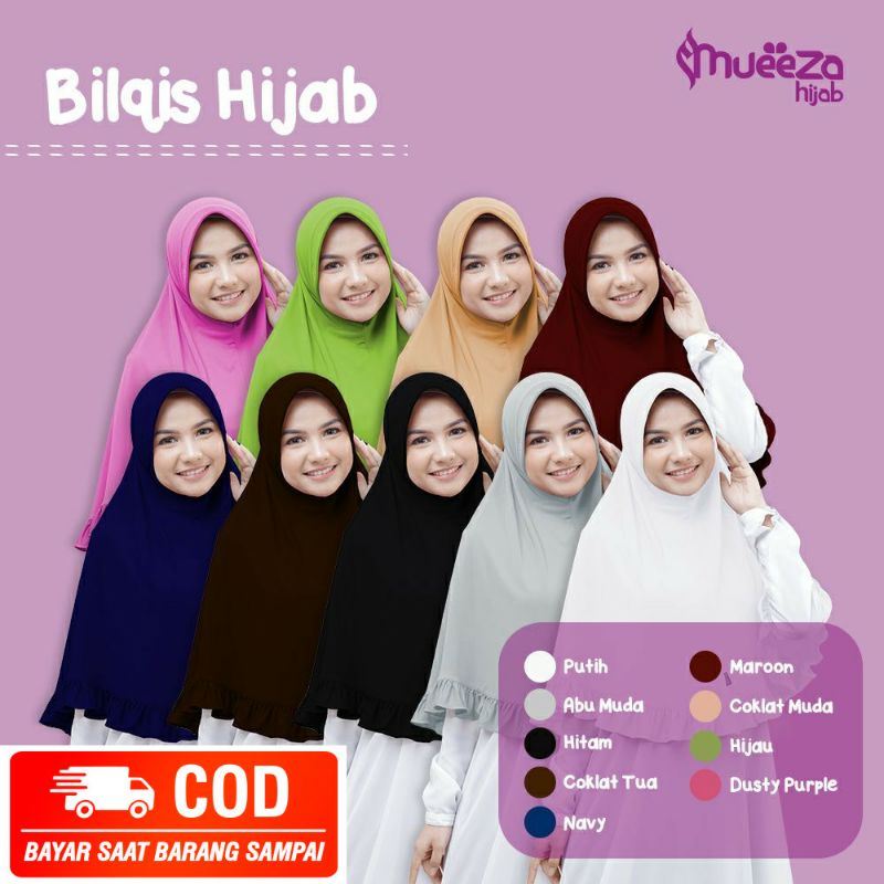 MUEEZA HIJAB || JILBAB / KERUDUNG / HIJAB DAILY UNTUK ANAK - DEWASA MODEL RIMPLE POLOS BAHAN JERSEY 