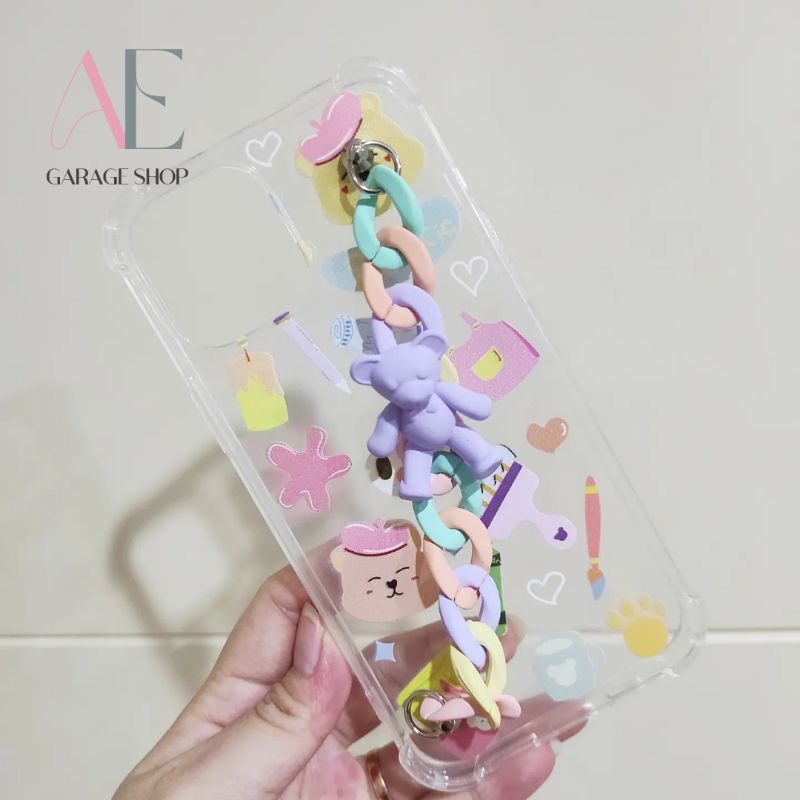 A&E - Cute Bear Chain Soft Case Iphone 12 Pro Max