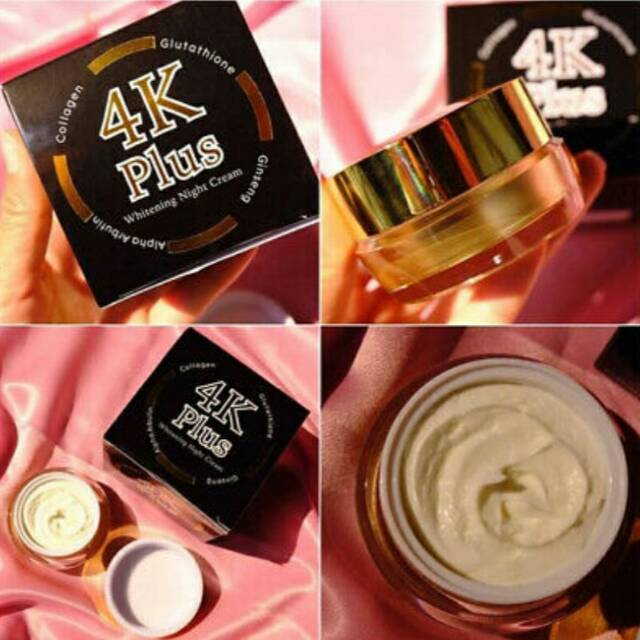 4k plus night cream ori from bangkok menghilangkan jerawat flex hitam dan skaligus mencerahkan wajah
