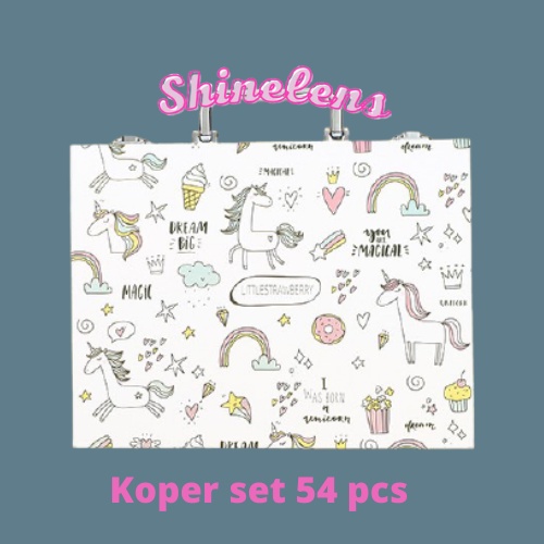 

Crayon Warna Alat Tulis Set Koper Isi 54 Back To School - 54 PONY PUTIH