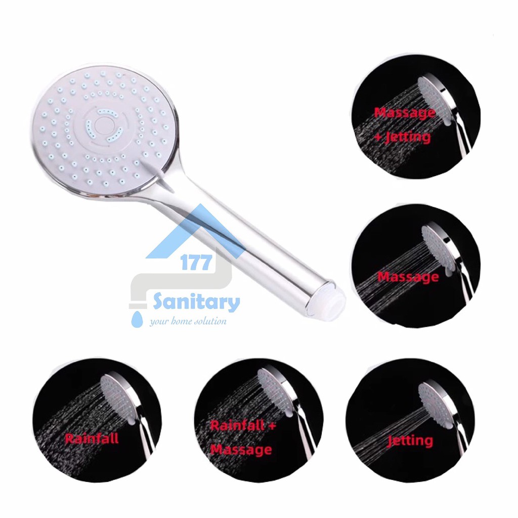 Tiang HandShower 5in1 Murah T8110 -Hand Shower Set Mandi semprotan 5fungsi spray mandi sower tiang hole minimalis /S3-P15