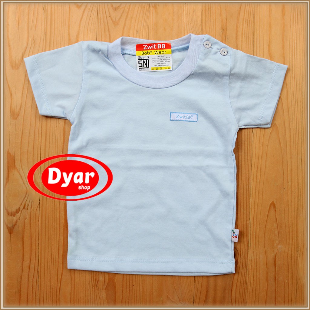 Kaos Oblong Zwit BB POLOS PENDEK | Pakaian Kaos Oblong Anak Bayi Katun - IX-1