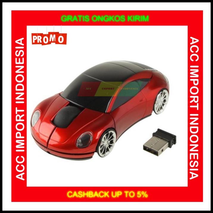 Mouse Wireless Karakter Kartun Lucu Mobil Mouse Bluetooth Pc Laptop