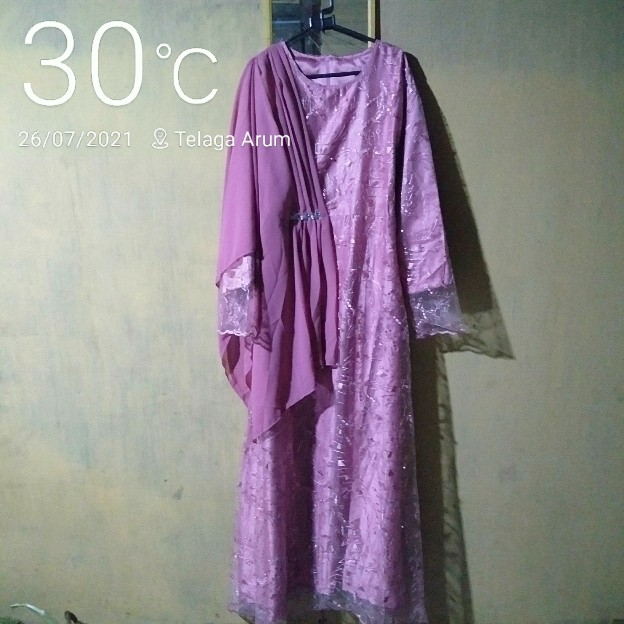 (promo) Nayaka Batik - Maxi Dress Syakila Mutiara | Gamis Brukat | Baju Lebaran | Maxi Farasya #2