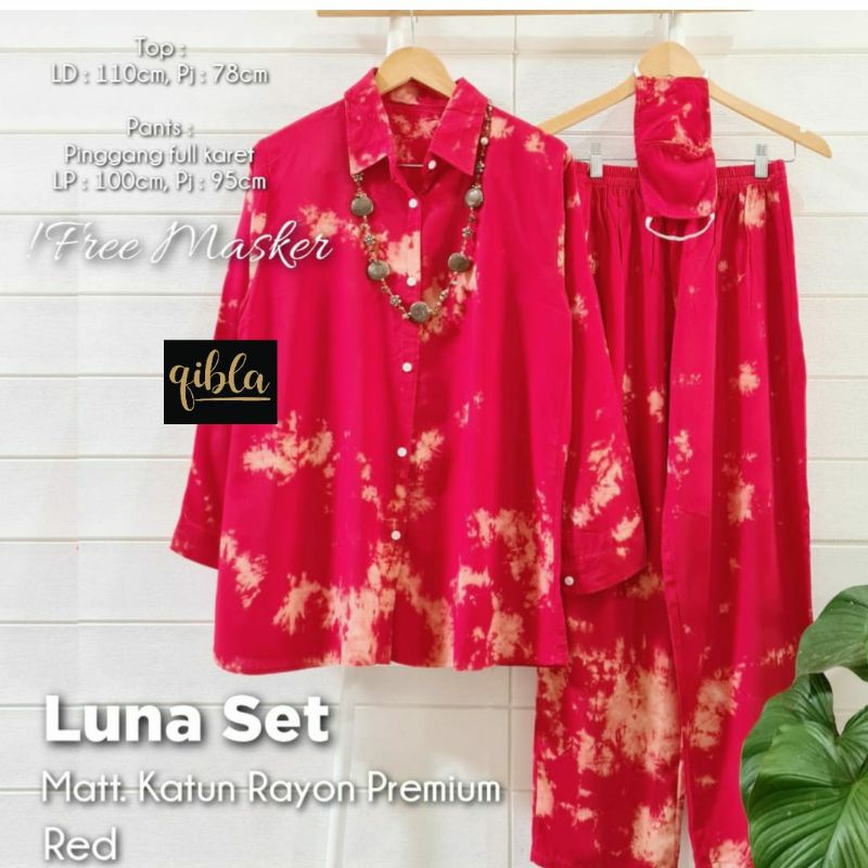 Luna Setelan Free Masker by Qibla Store