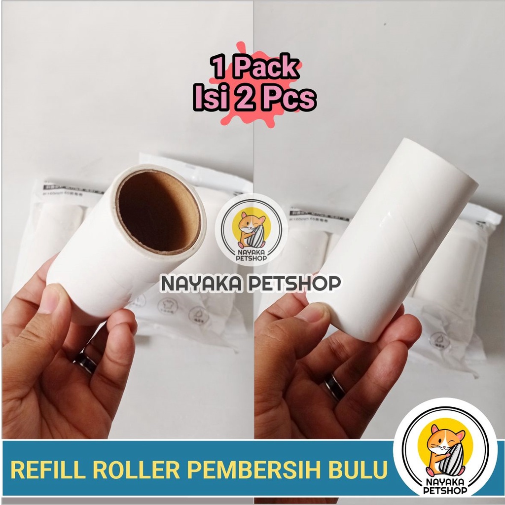 Refill Lint Roller Pengangkat Bulu Kucing Penghilang Rambut Kucing Pembersih Debu Pakaian Roller Stick