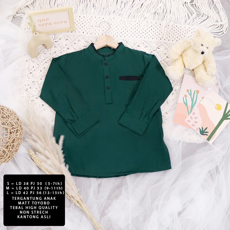 [Anwa Kids NI]Baju Koko Anak Laki Laki Matt Toyobo Varian Warna