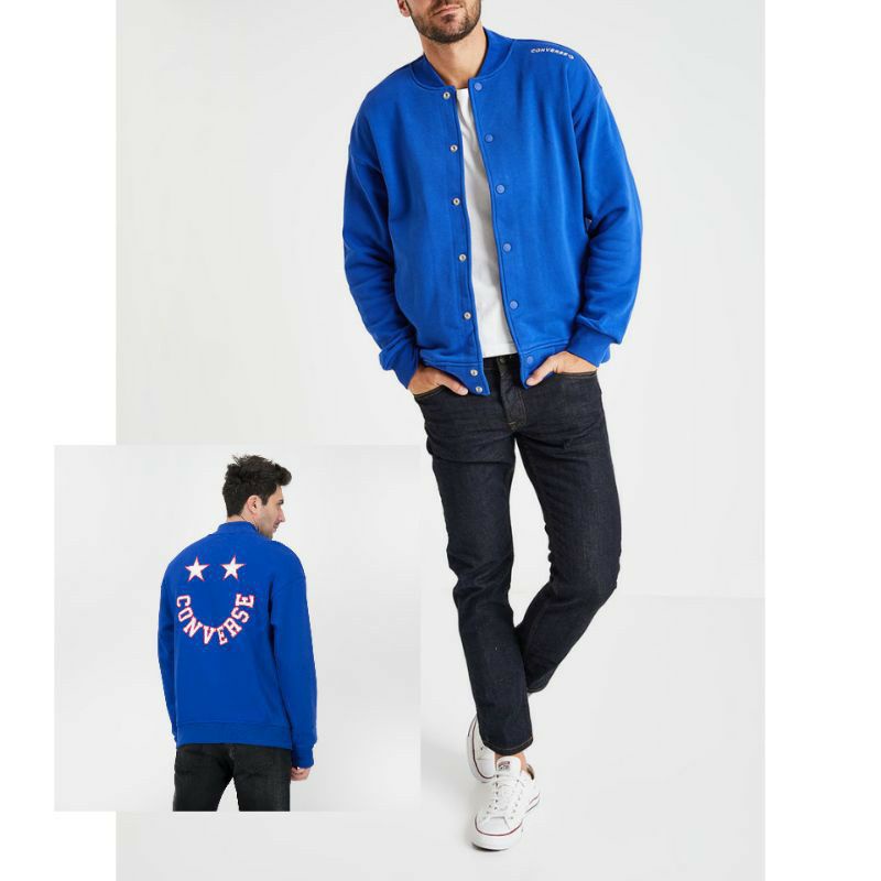 Jaket Bomber pria Converse Twisted Varsity Men Original