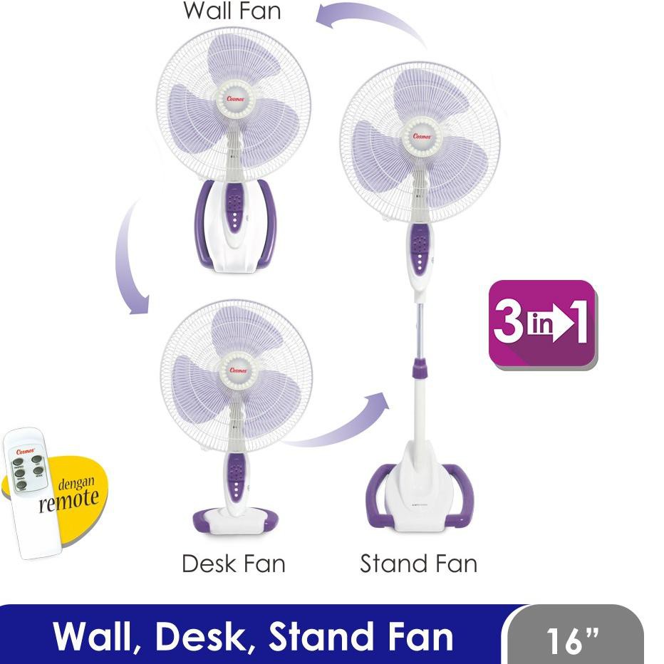 Kipas Angin Stand Fan Cosmos 3in1 Wadesta 16 S033 Ony Lazada
