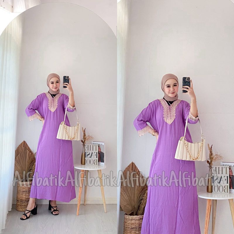 DASTER ARAB ZEEMA | RAYON SUPER GRADE A | RESLETING DEPAN BUSUI | RENDA MILO-Zeema lilac