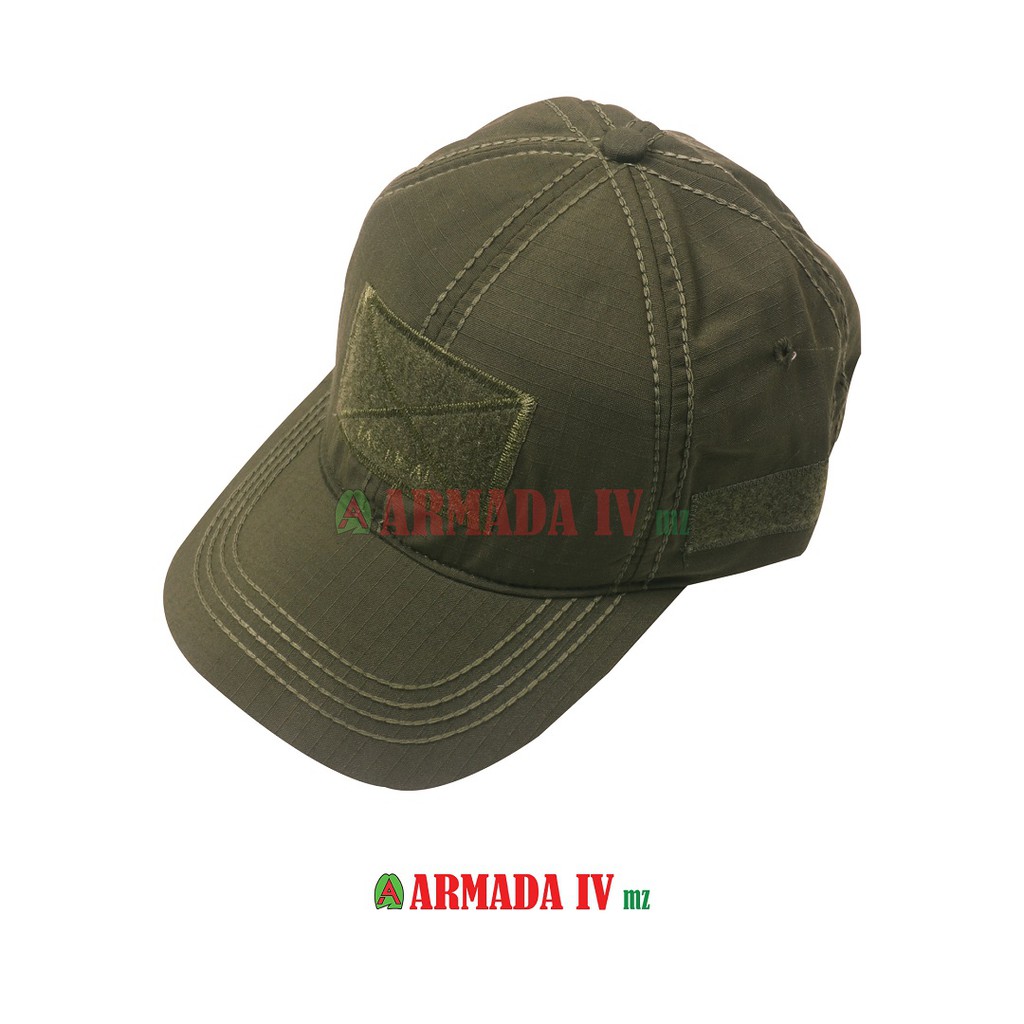 Topi Tactical HIJAU ARMY Velcro Topi Rekat Hijau Polos TNI