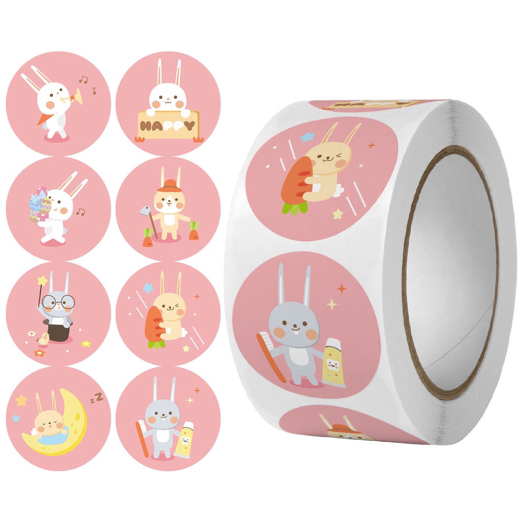 

50pcs Thank You Sticker Stiker Terima Kasih untuk Online Shop Packing Label Sticker Packaging Seal Segel
