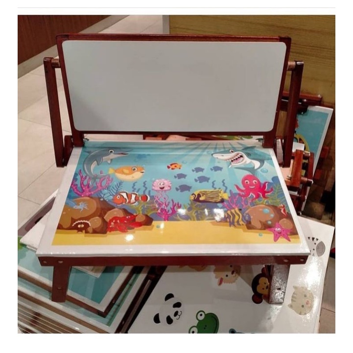 meja lipat anak pakai whiteboard