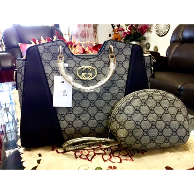 Tas gucci set 2 in 1 terbaru