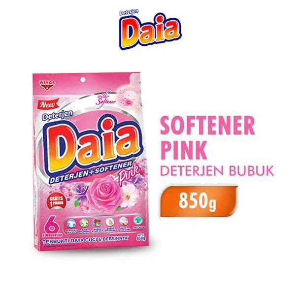 Daia Deterjen Bubuk Pink Softergent putih hijab 850 gr - violet - Putih