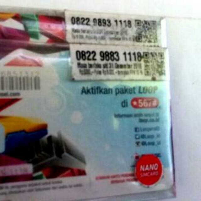 Nomor Cantik Simpati Loop Couple(2 pcs)