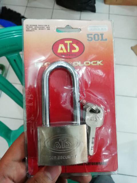 Padlock Gembok Pintu Pagar Rumah Toko 50 Mm Leher Panjang / Leher Pendek