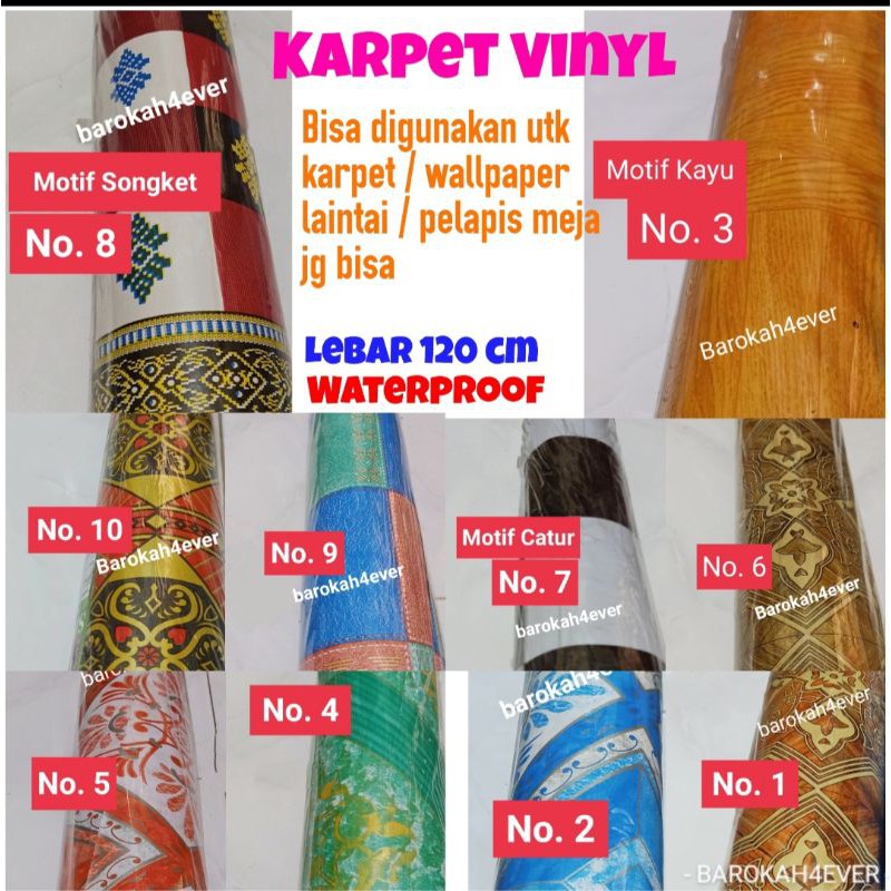 Karpet VINYL Tebal Pelapis Meja / Wallpaper Dinding / Lantai