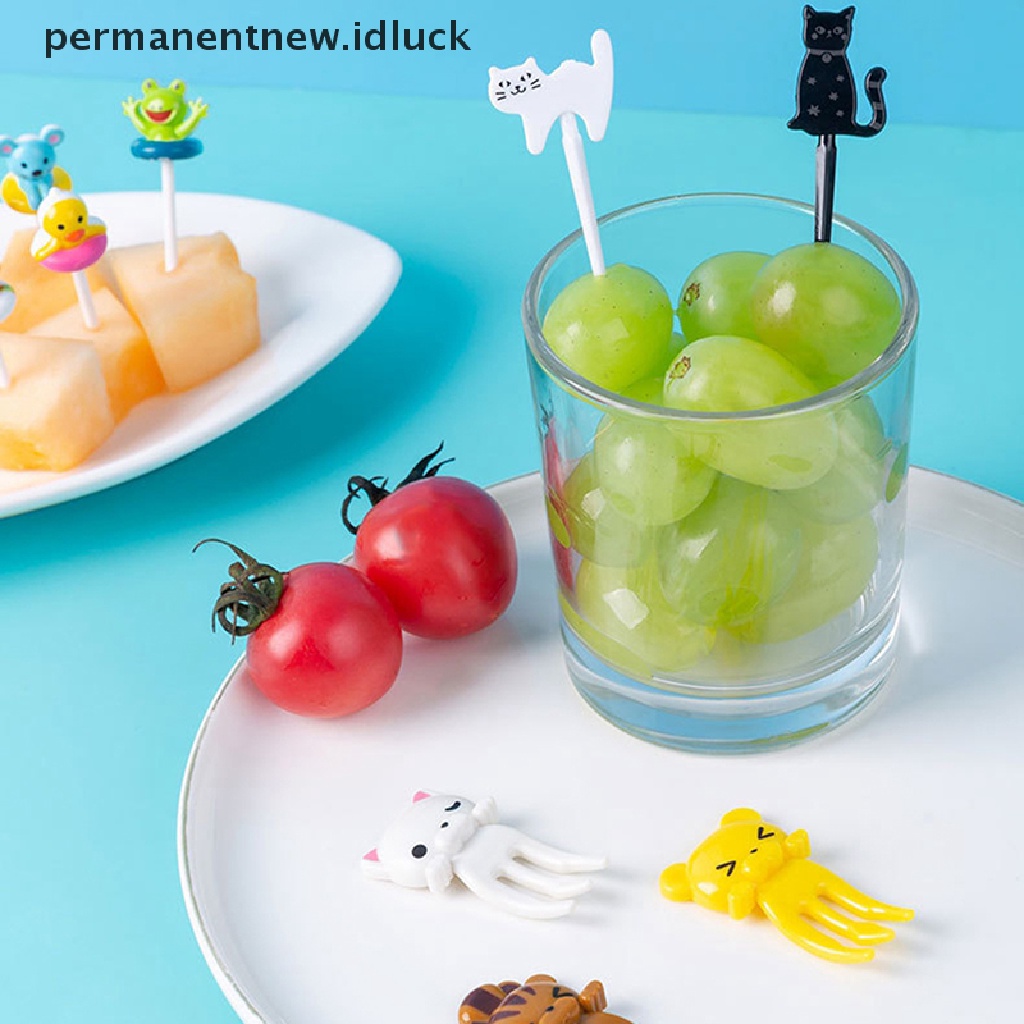 6-10 Pcs Garpu Buah Mini Untuk Dekorasi Makan Siang