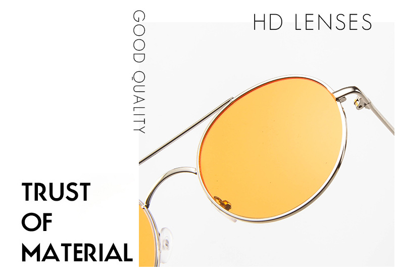 Kacamata Hitam Wanita Model Eropa + Amerika Retro Frame Bulat