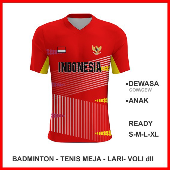 Baju Kaos Jersey Olahraga Badminton Pingpong Lari Volly dll 914 - Badminton Wanita