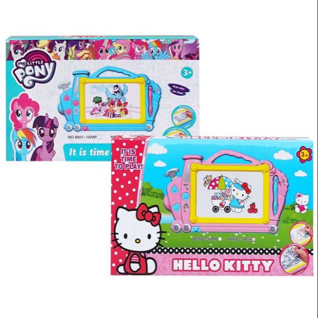 PAPAN TULIS MAGNETIC DRAWING BOARD HELLO KITTY LITTLE PONY - 6001-1AC