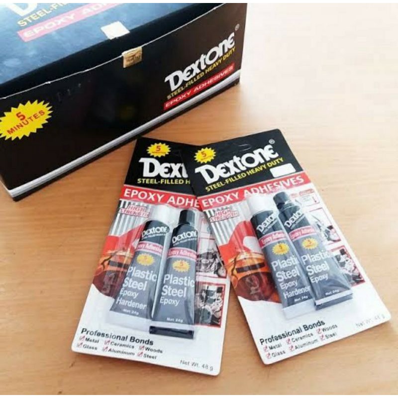 Lem Dextone besi 5 menit / epoxy adhesives / plastic steel