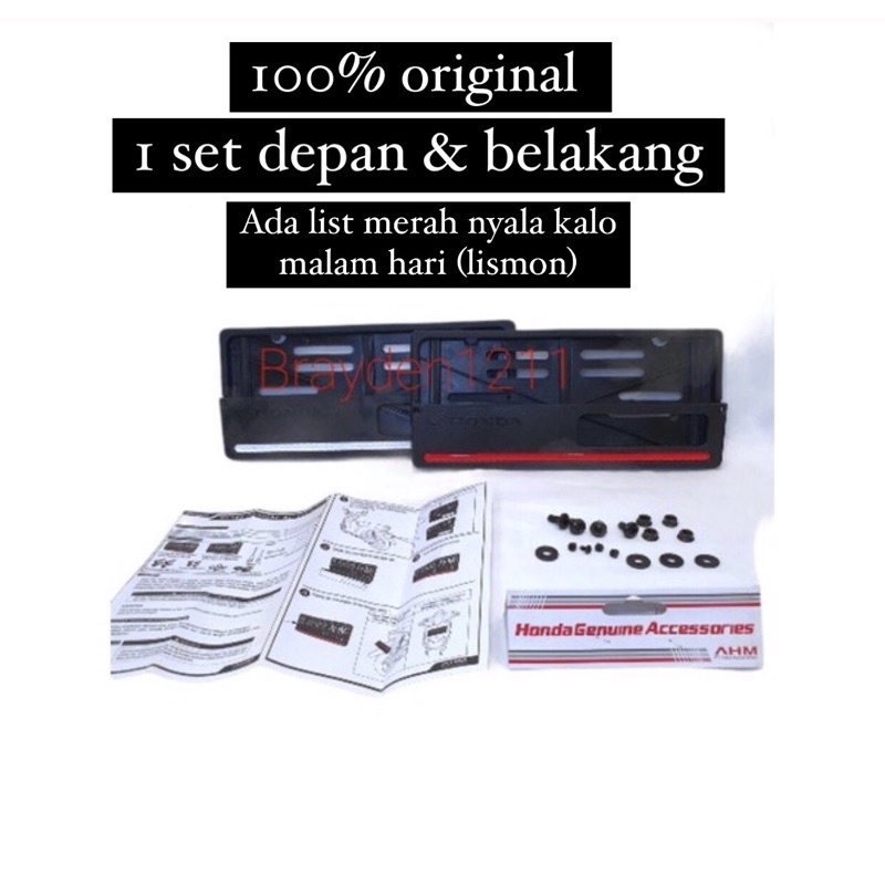 COVER PLAT NOMOR MOTOR/TUTUP PLAT NOMOR MOTOR/DUDUKAN COVER PLAT NOMOR AHM/DUDUKAN COVER PLAT NOMOR