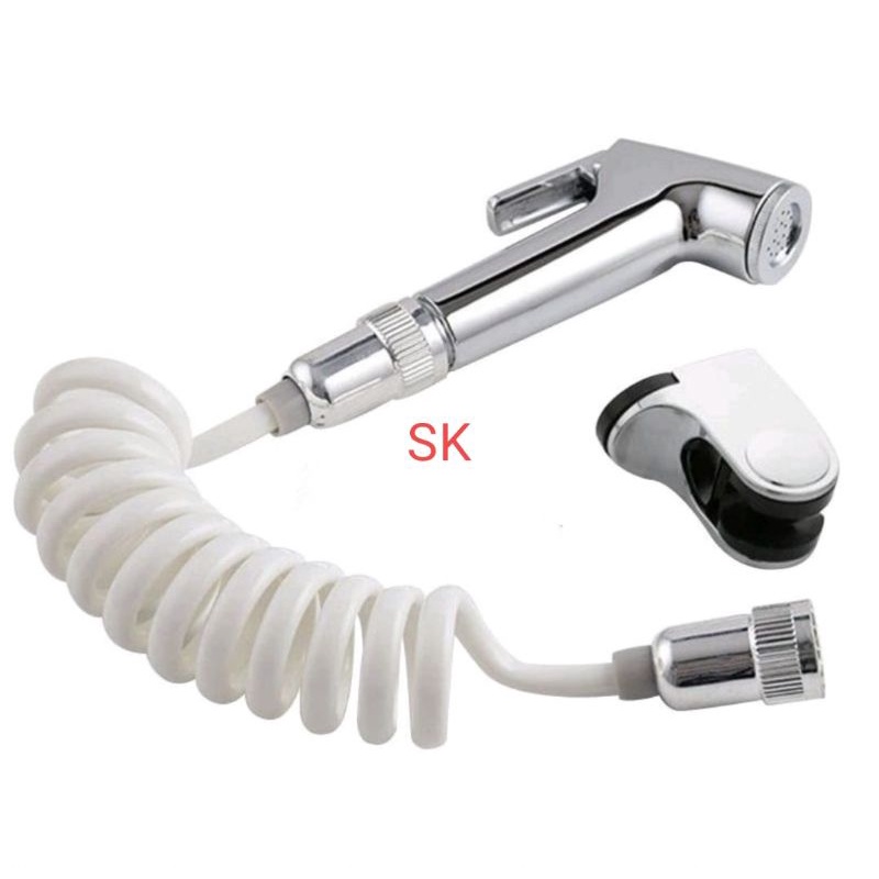 Selang Jet Shower Telpon Spiral - Selang Shower 150 cm Model Telepon Kamar Mandi - Selang Cebok