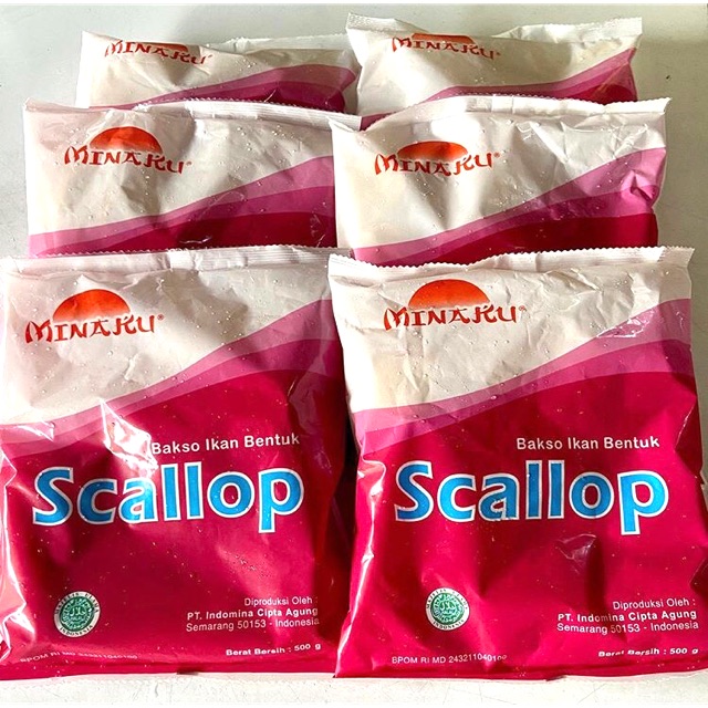 

Scallop Bakso Ikan Minaku 200 gram / 500 gram semarang