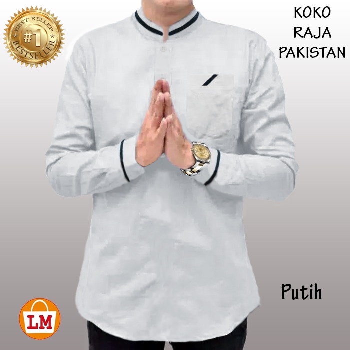 Baju Koko Pria Lengan Panjang QURTA RAJA PAKISTAN JUMBO SIZE LMS 15351 15353 15355 15357 15359