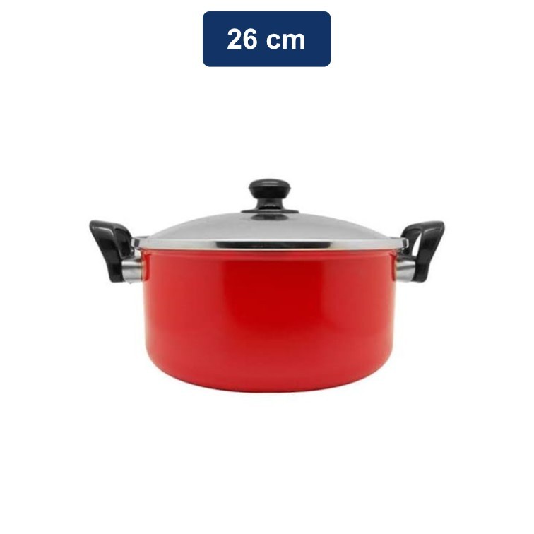 MASPION Panci Dutch Oven Pegangan Ebonit 26 Cm - Panci Antilengket