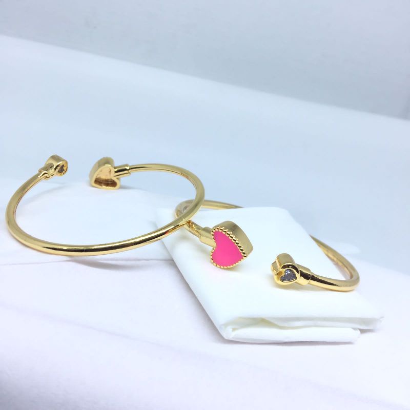 Gelang necklace Anak love pink Xufing Anti Karat Bisa diatur Cantik Elegan