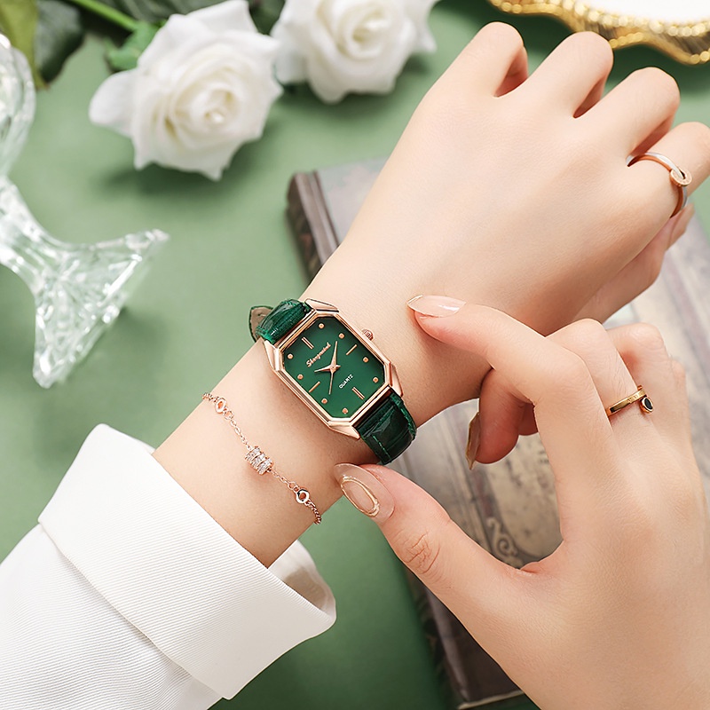 Jam Tangan Wanita Hexa Quartz Model Korea Terbaru