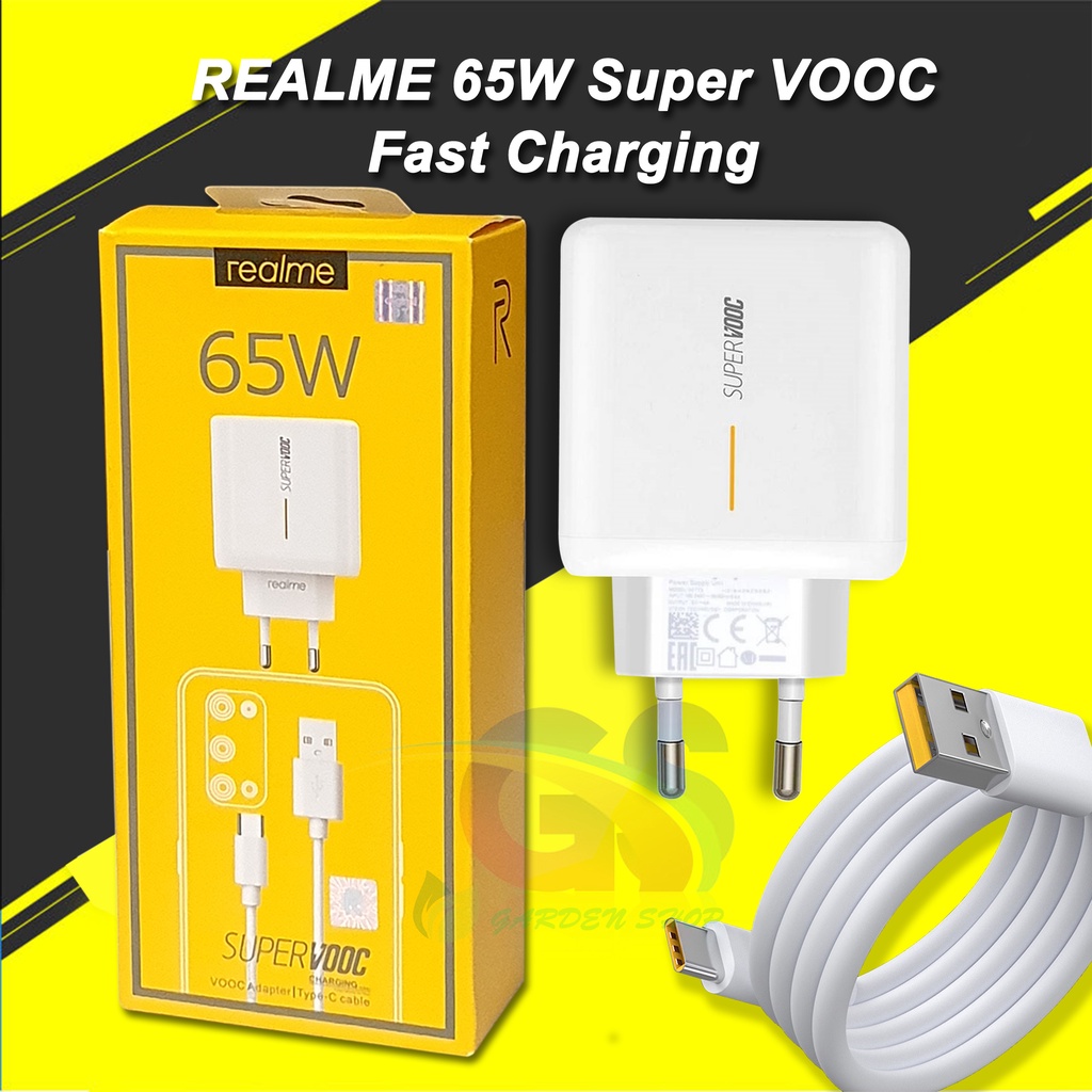 [ ORI 100% ] Charger Realme 65W Super Vooc Casan Super Vooc Realme Type C