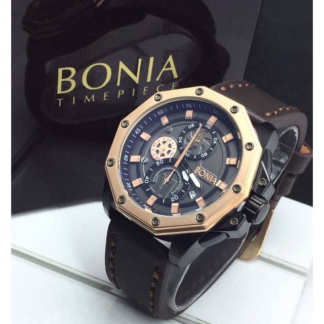 JAM TANGAN PRIA BONIA TESORO SUPER CHRONOGRAPH BROWN