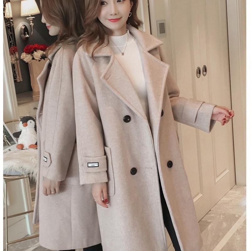 Winter Wool Coat Wanita Jaket Panjang Musim Dingin