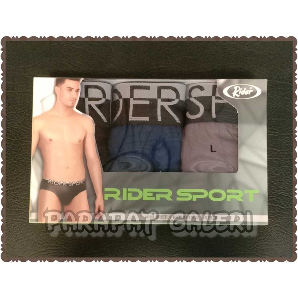 Celana Dalam Rider Sport Brief Pria R782B Multi warna Box 3 in 1