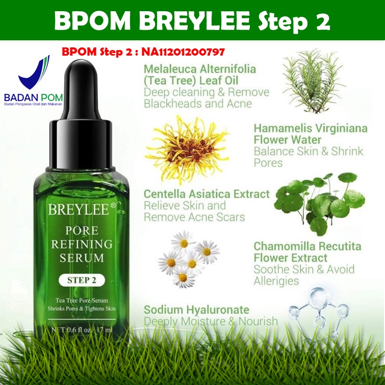 [BPOM] BREYLEE Step 2 Pore Minimizer Serum - SERUM Pengecil Pori Wajah (17ml)