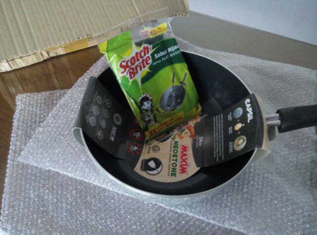 Neostone Deep Wok 24cm Ns / Wajan Ceramic Maxim
